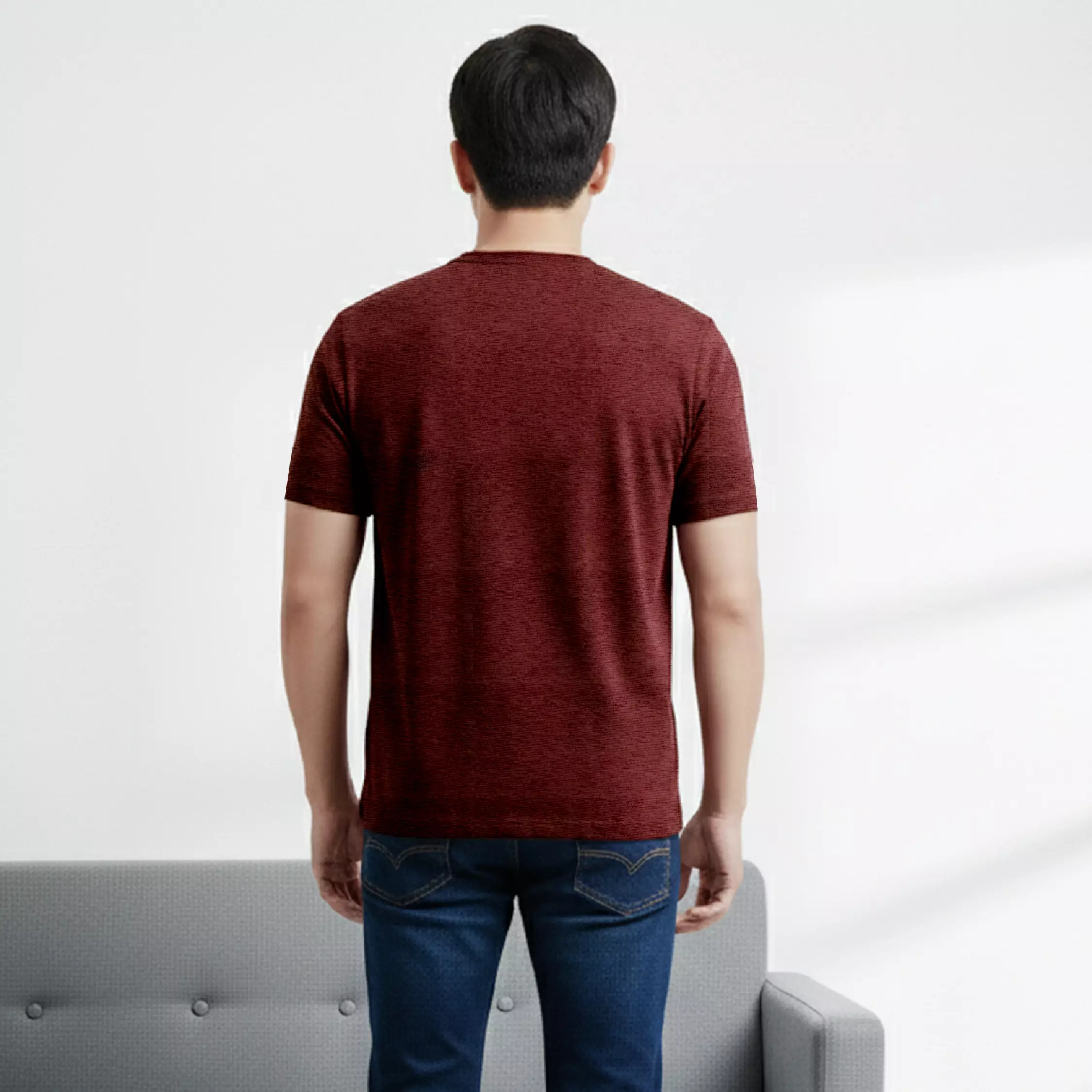 Kale Arthur Maroon / T-Shirt Polos Pria Lengan Pendek / Unisex Casual