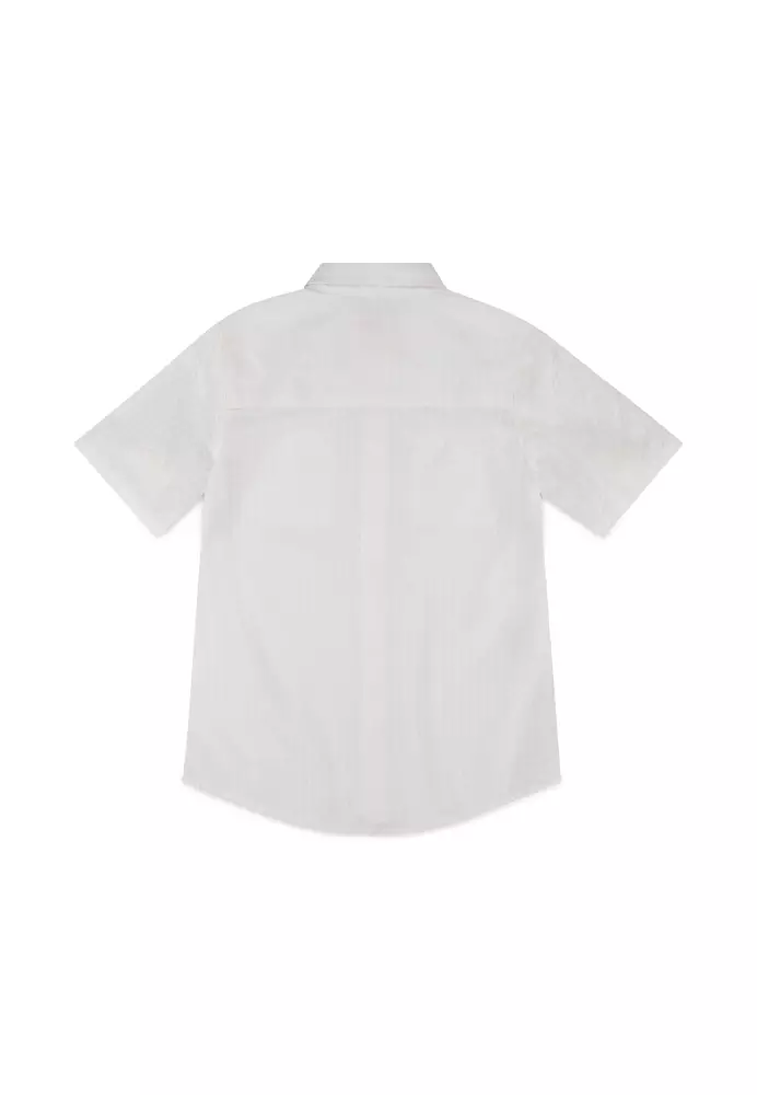 White short sleeve uniform shirt shop