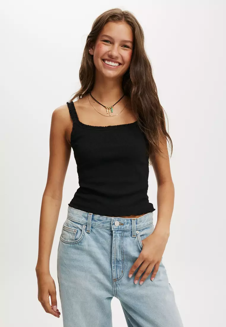 Chelsea Cotton Frayed Tank
