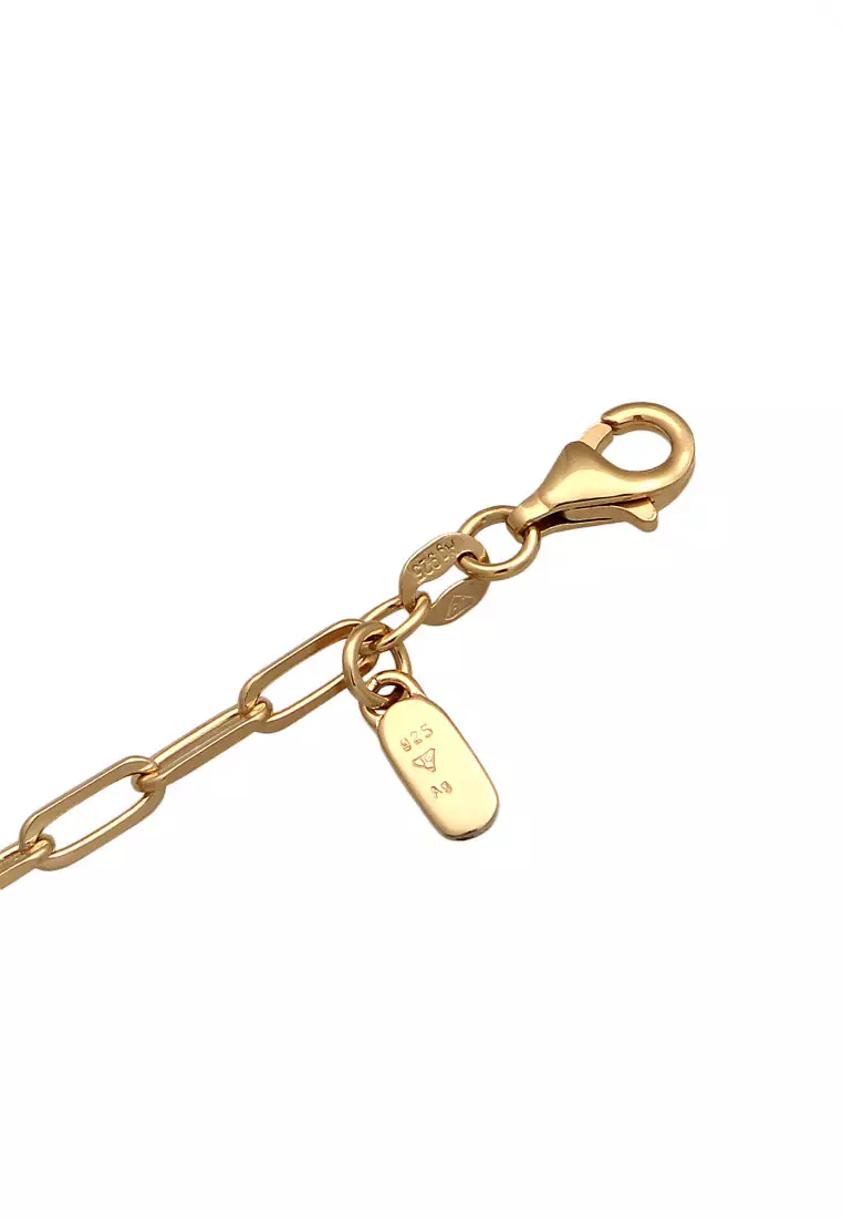 Kalung Perhiasan Perak 925 Wanita Link Chain Gold Plated