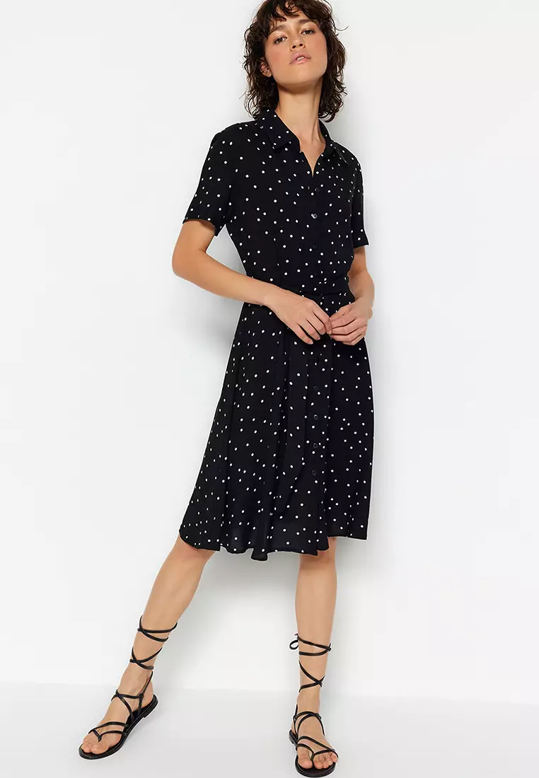 trendyol polka dot dress