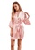 LYCKA pink LCB2150-Lady One Piece Casual Robe Nightwear-Pink 2D0E9US9D3F877GS_1