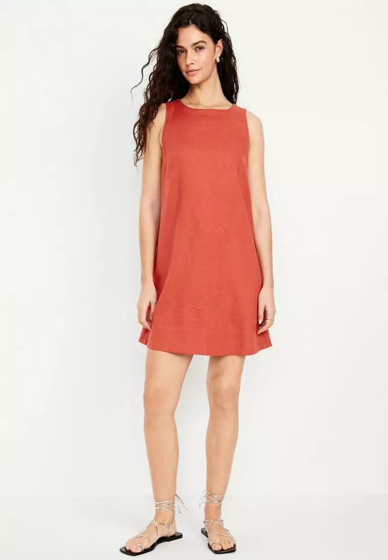 Buy Old Navy Sleeveless Linen-Blend Mini Shift Dress 2026 Online | ZALORA  Philippines
