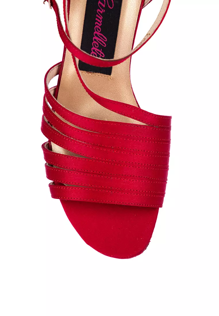 Satin Strappy Heels Dancing Shoes