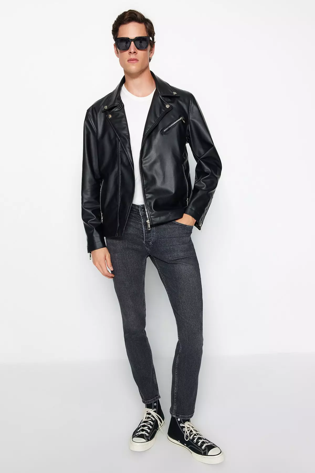 Buy Trendyol Faux Leather Biker Jacket 2024 Online | ZALORA