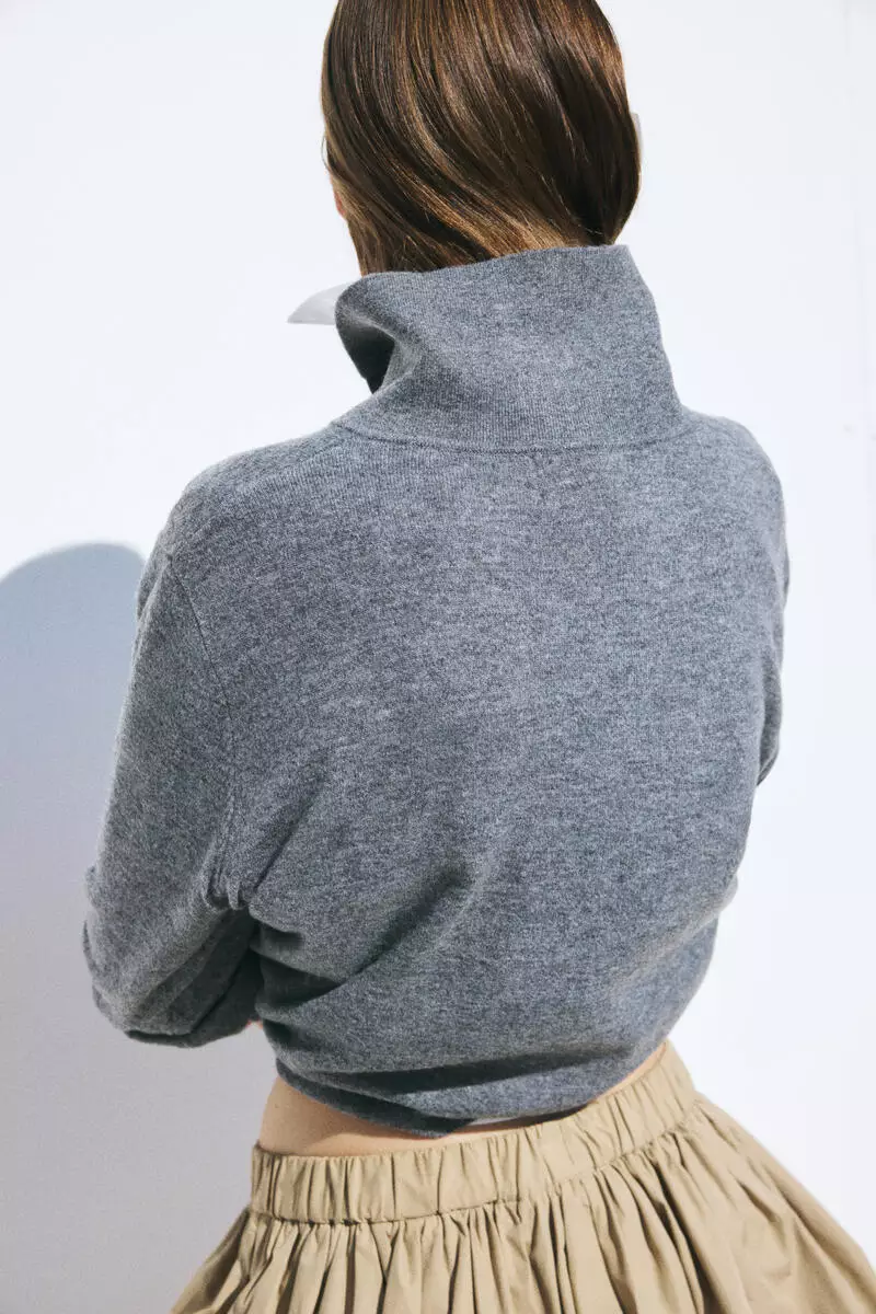 Turtleneck cardigan