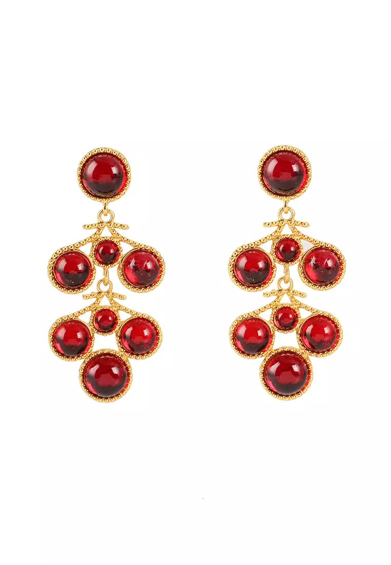 Buy Red s Revenge Ornamental Orbs Statement Earrings 2024 Online