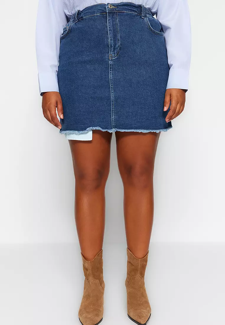 Blue denim 2024 skirt xxl