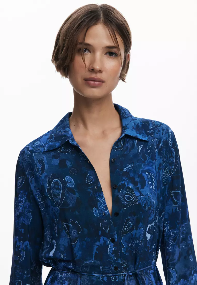 Paisley shirt dress