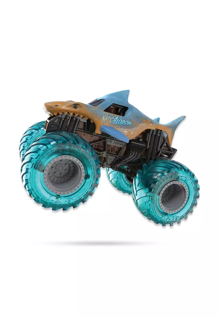 Monster Jam Official Megalodon Monster Wash - Car Wash Playset