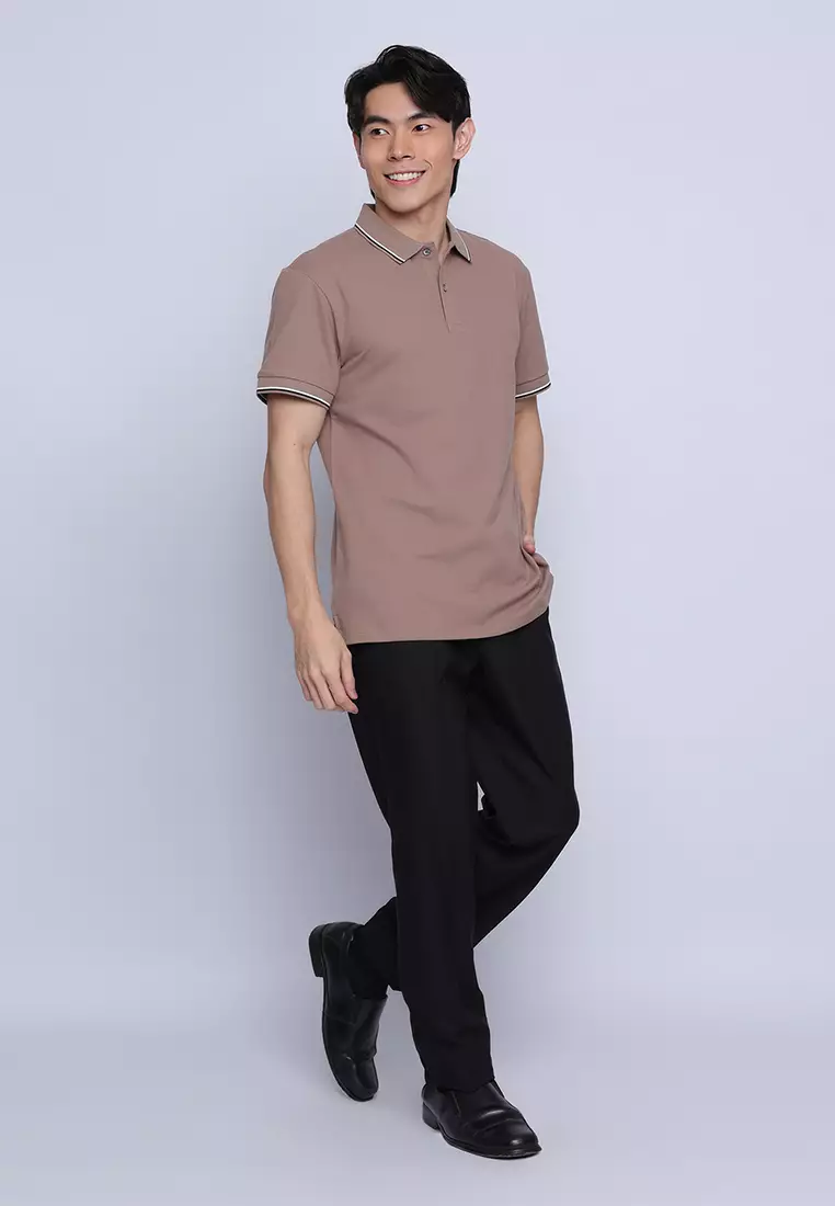 Color Block Pique Polo Shirt