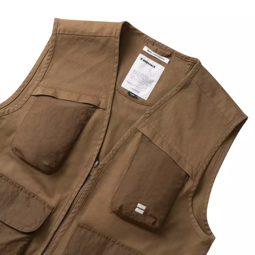 Bodypack Plutone Fishing Vest Jacket - Brown