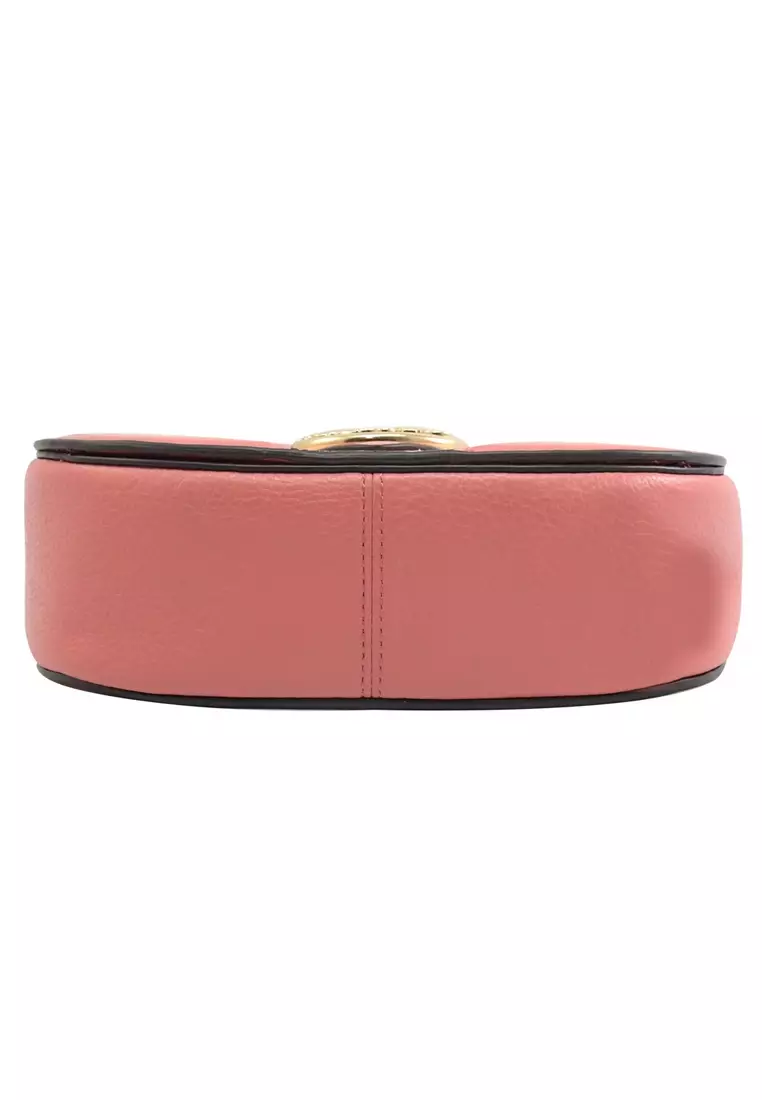 [CLEARANCE] Coach Georgie Saddle Bag In Colorblock - Faded Blush