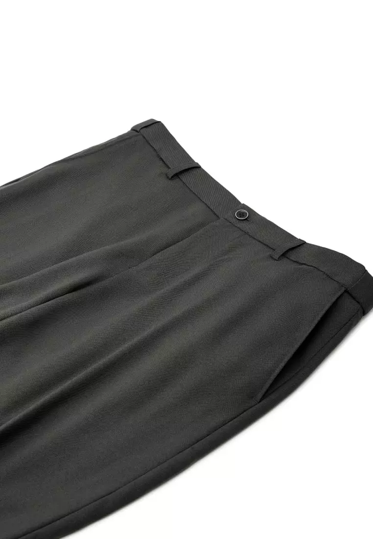 G2000 Teflon Smart Fit Twill Suit Pants with Elastic Waist Band
