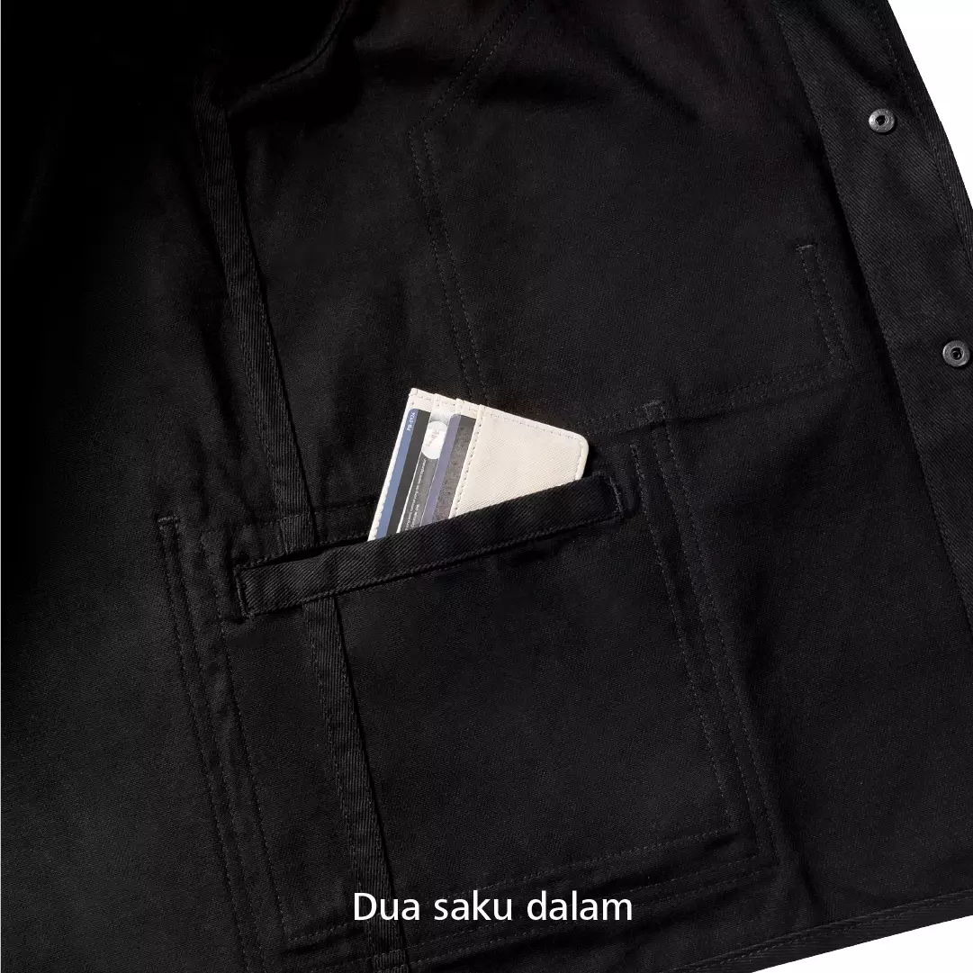 Bodypack Hoxadrine 1.0 Basic Jacket Hangout Pria Wanita Harian Jaket Praktis - Hitam