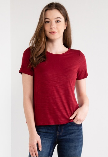 Old Navy red Luxe Crew Slub T-Shirt 1D288AAB7558F8GS_1