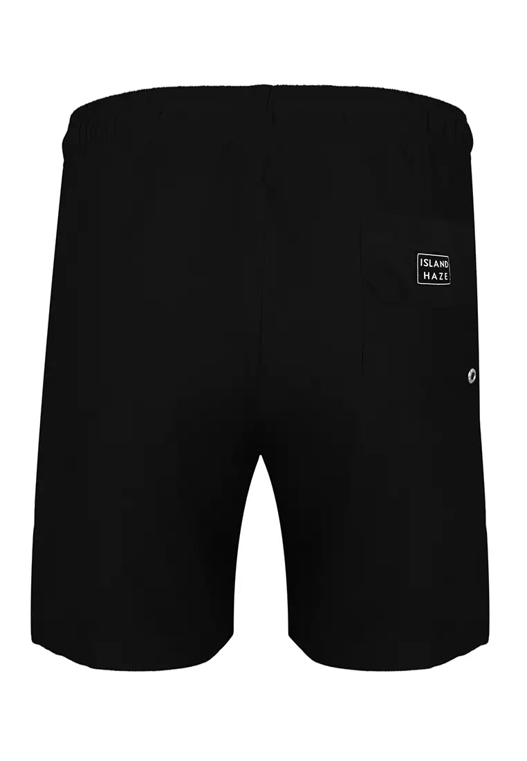 Buy Island Haze Essentials Black Swim Shorts w/ Drawstring Mens