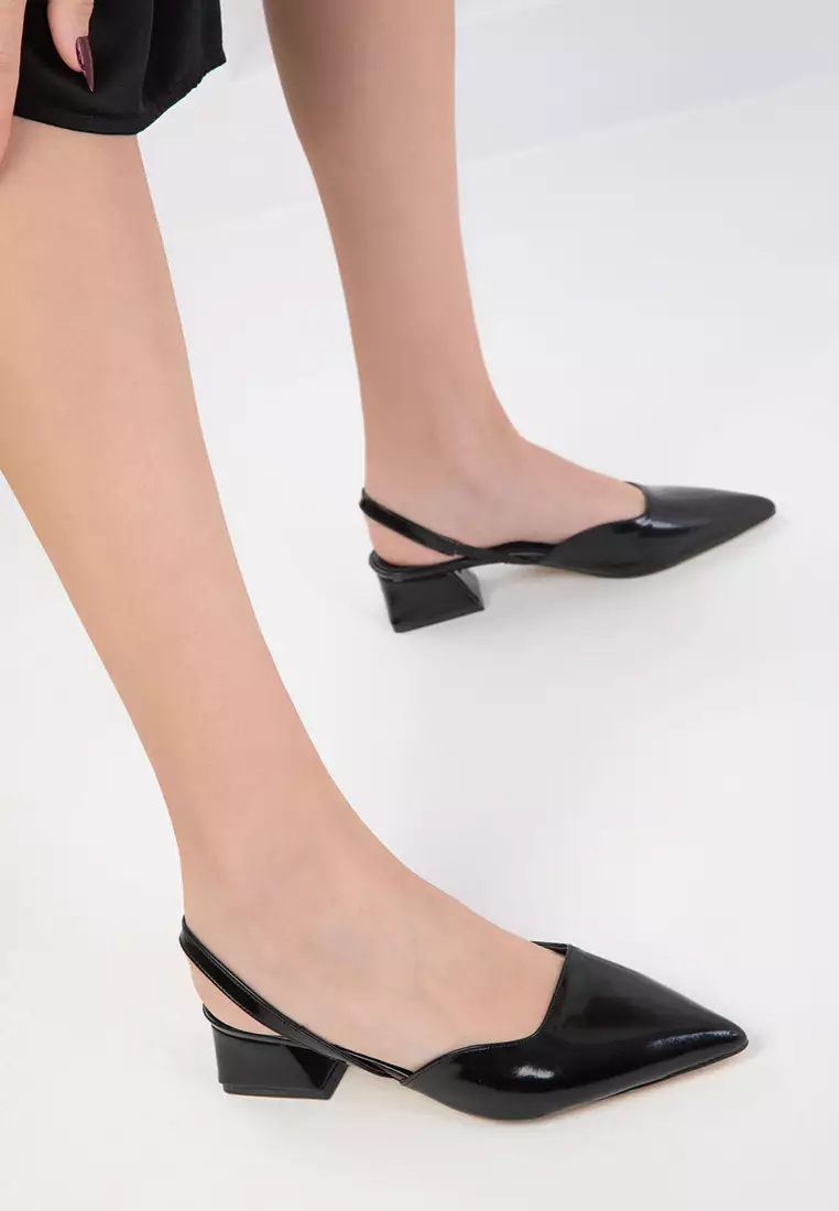 Patent Leather Classic Heeled Shoes
