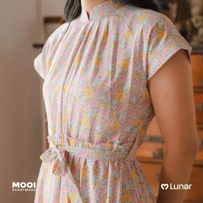 Mooi Dress Dewasa Lunar Collection Camelia Cheongsam Dress Adult - Pink Fushia