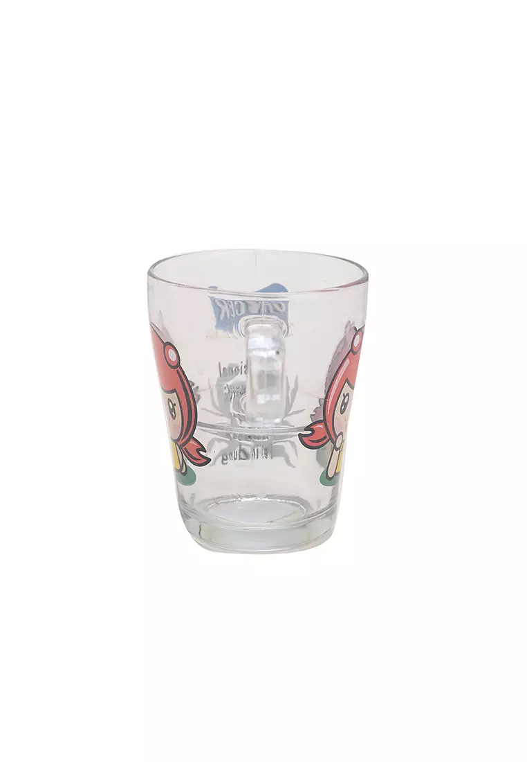 Briliant 1pc Glass Mug S12 Zodiak Sign Style Cancer