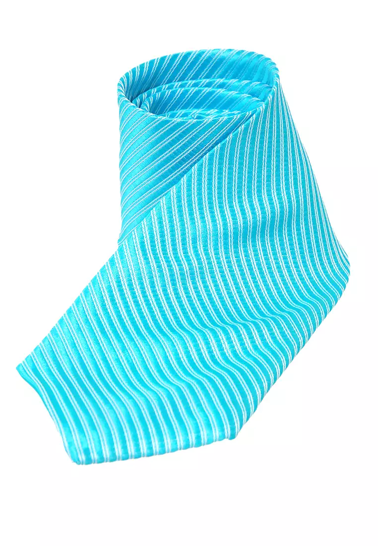 Ocean Dasi Pria Garis Long Line Tie Man Neckwear Aksesoris Fashion Material Polyester ORIGINAL - Light Blue