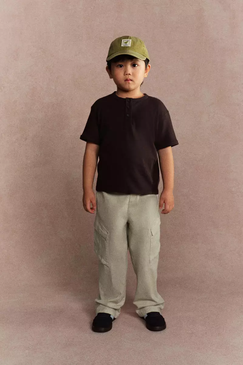 Cotton twill cargo trousers