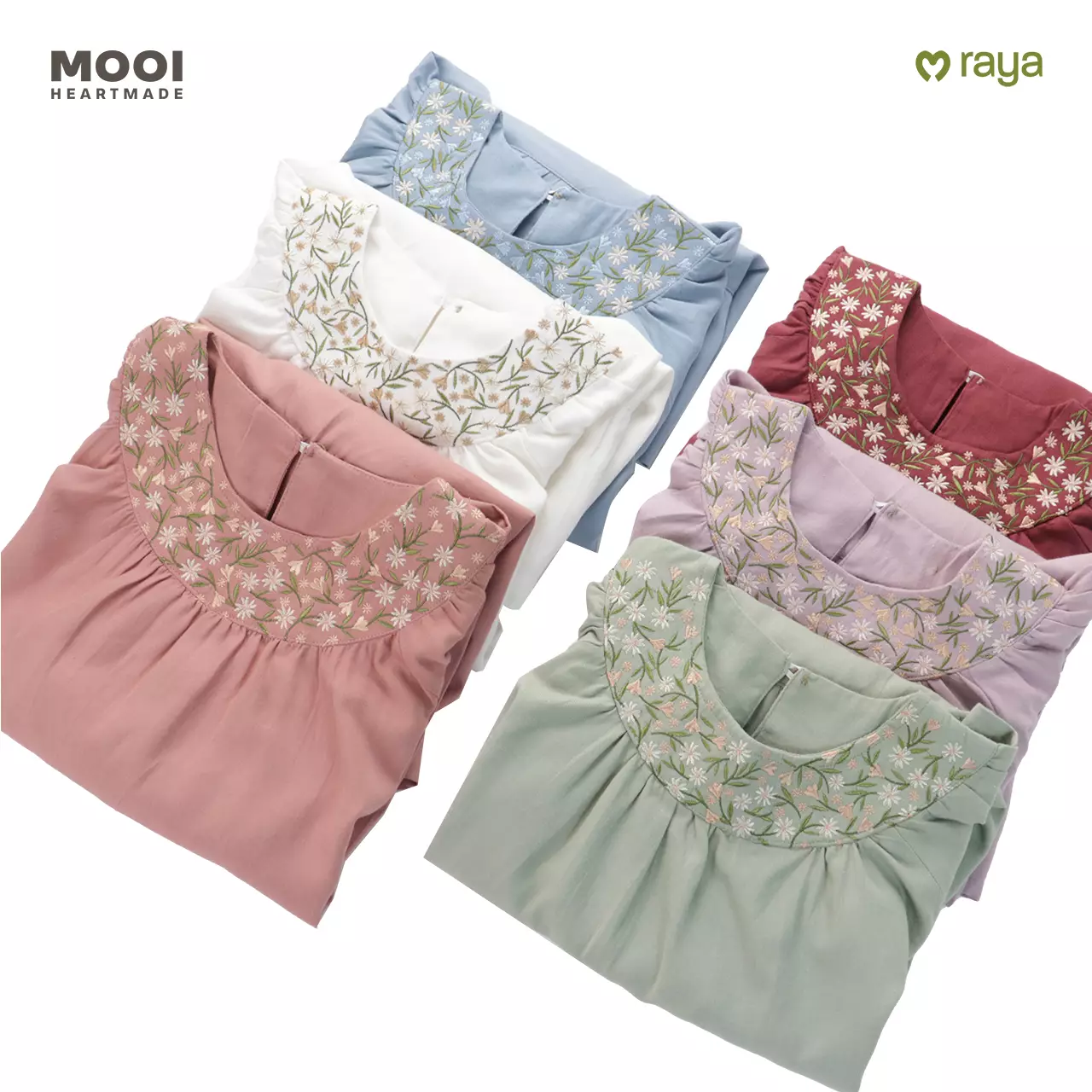Mooi Dress Anak Gamis Anak Perempuan Raya Collection Alara Dress V1 - Dusty Blue