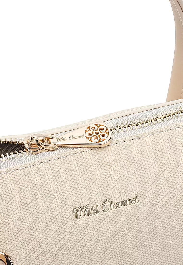 Women's Top Handle Bag / Sling Bag / Crossbody Bag - Beige