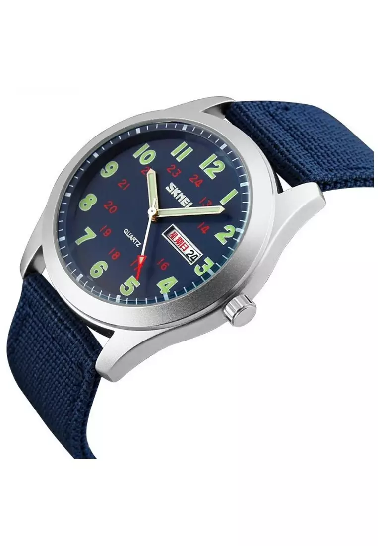 Jam Tangan Casual Analog Pria Waterproof 30m Strap Tali Material Canvas TJ81 ORIGINAL