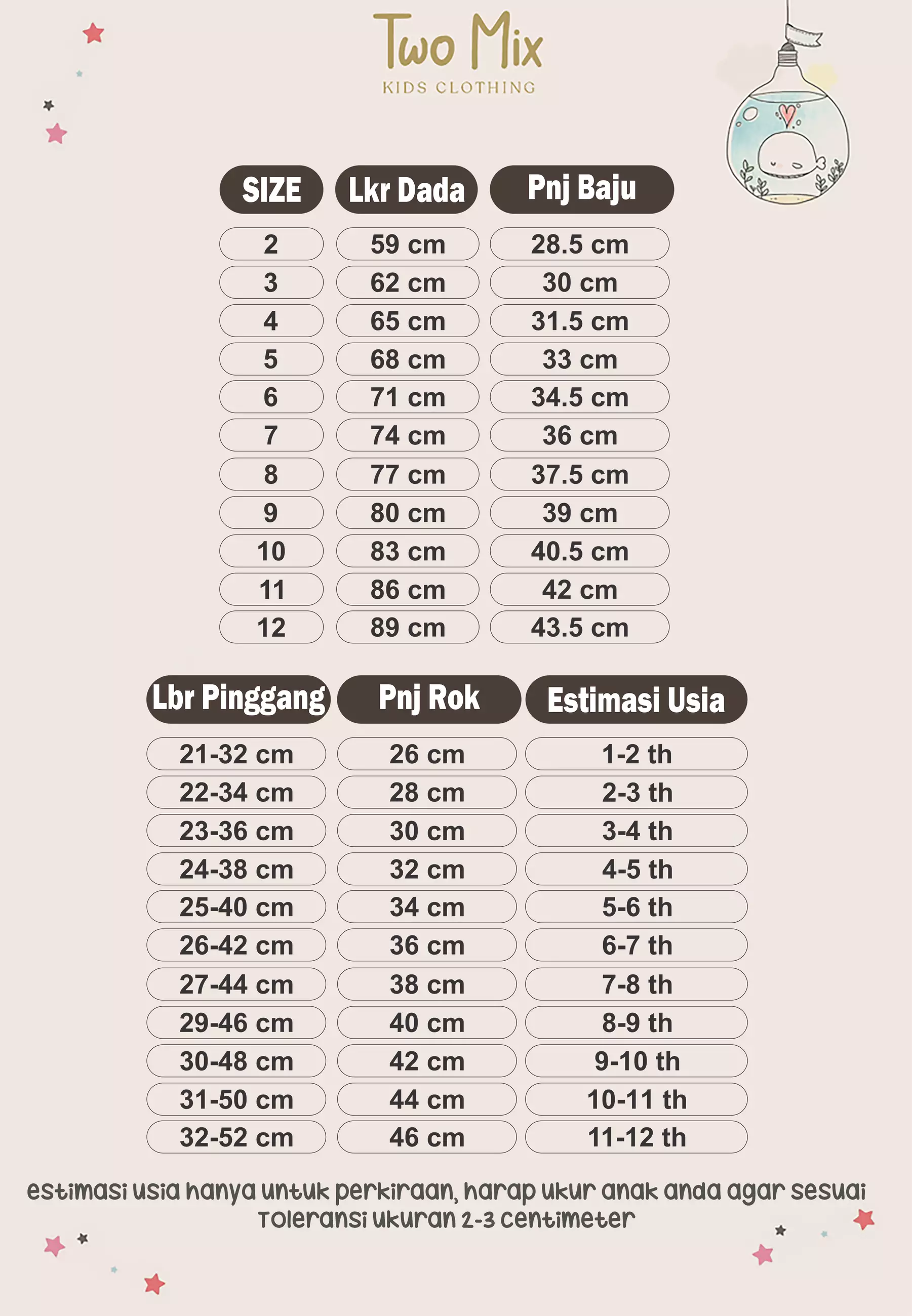 Two Mix - Cloudy Set Setelan Anak Perempuan  - One Set Anak Cewek 1-12 Tahun 4399 Salem