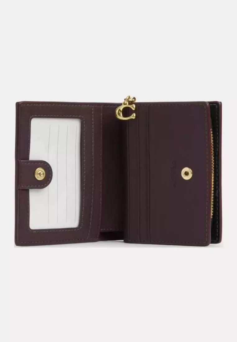 Coach Snap Wallet With Coach Heritage Black