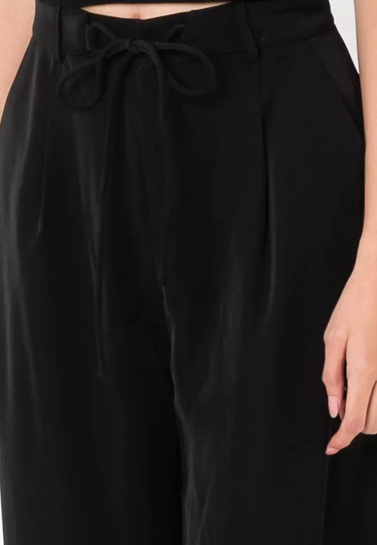 Belt Wide Leg Pants