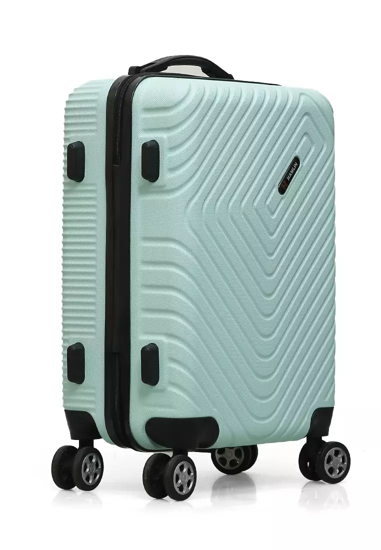 Carlton Koper Hardcase Unisex Size 20 Inch Uniqe Design Tas Travel Large Compartment Material ABS+PVC Coated ORIGINAL - Green