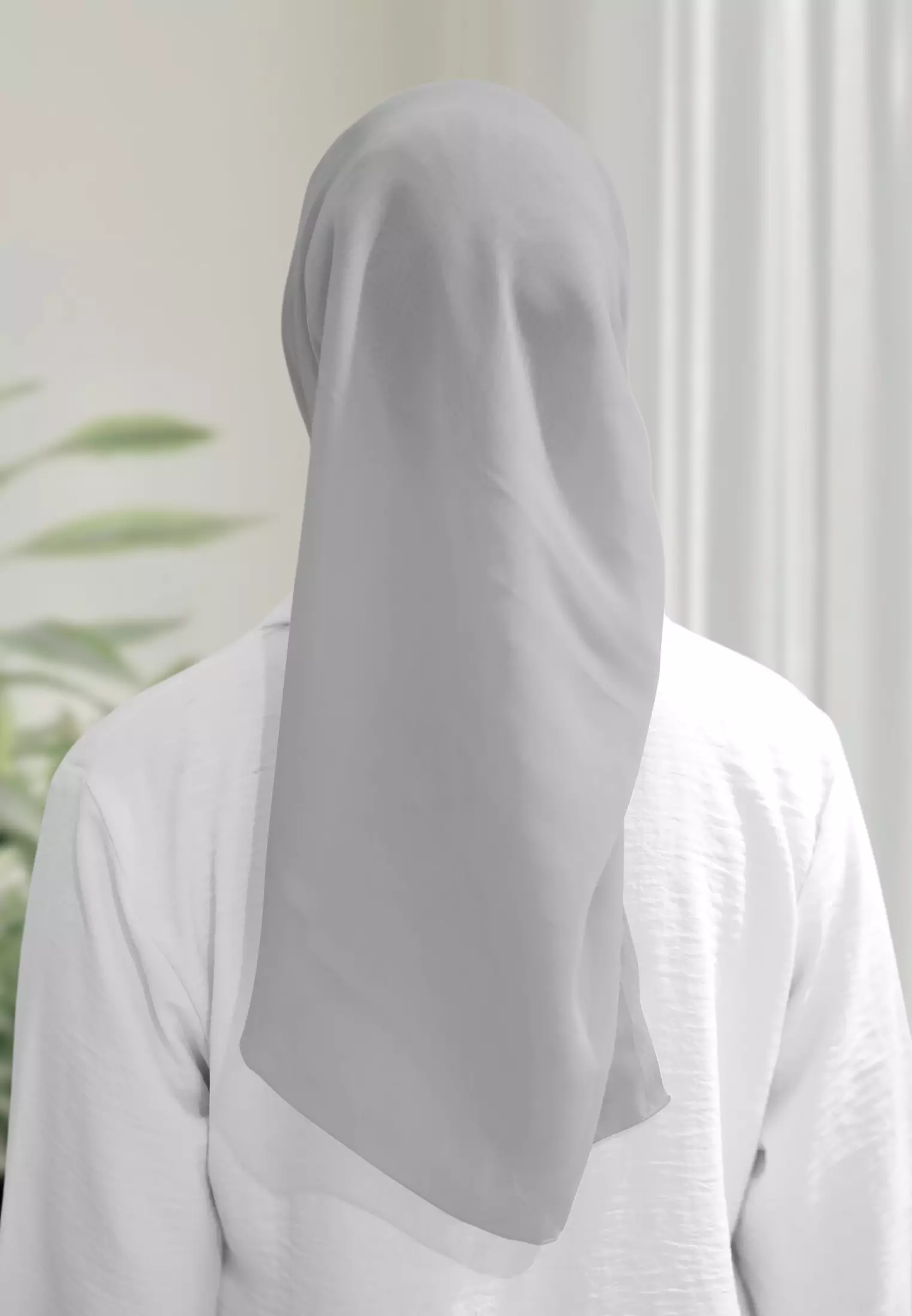 Haura Scarf Paris | Hijab Segiempat | Plain Paris Hijab Polos - Arctic Grey