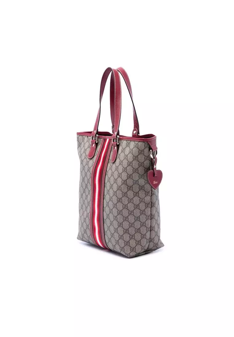 Pre-Loved Gucci Gg Supreme Web Tote