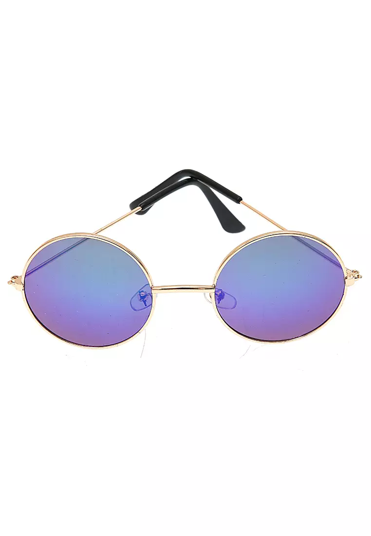 Enzio Kacamata Anak Pria UV Protection Sunglasses Kids Round Design Frame Material Alloy ORIGINAL - Green