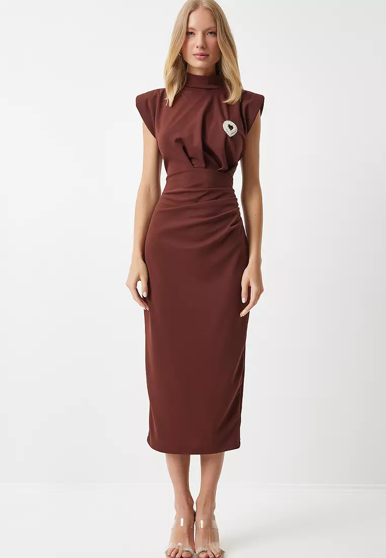 Brooch Midi Dress