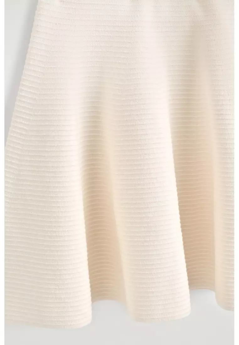 KNITTED FLARED MINI SKIRT