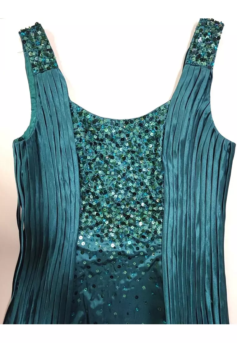 Movable Strapping  Sequined Cocktail Dress