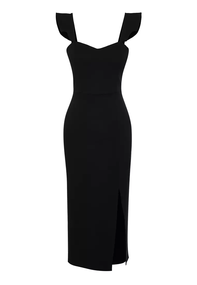 Straight Midi Fitted Dress