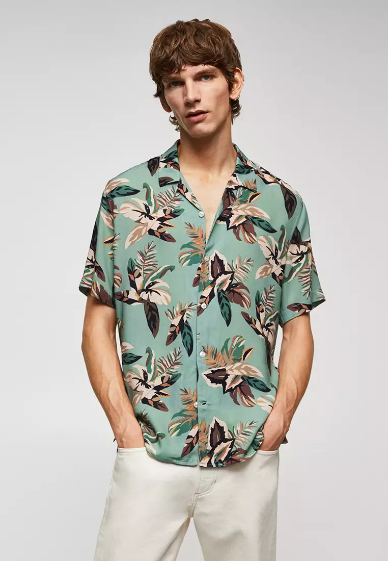 Buy MANGO Man Regular Fit Floral Print Shirt 2024 Online | ZALORA ...