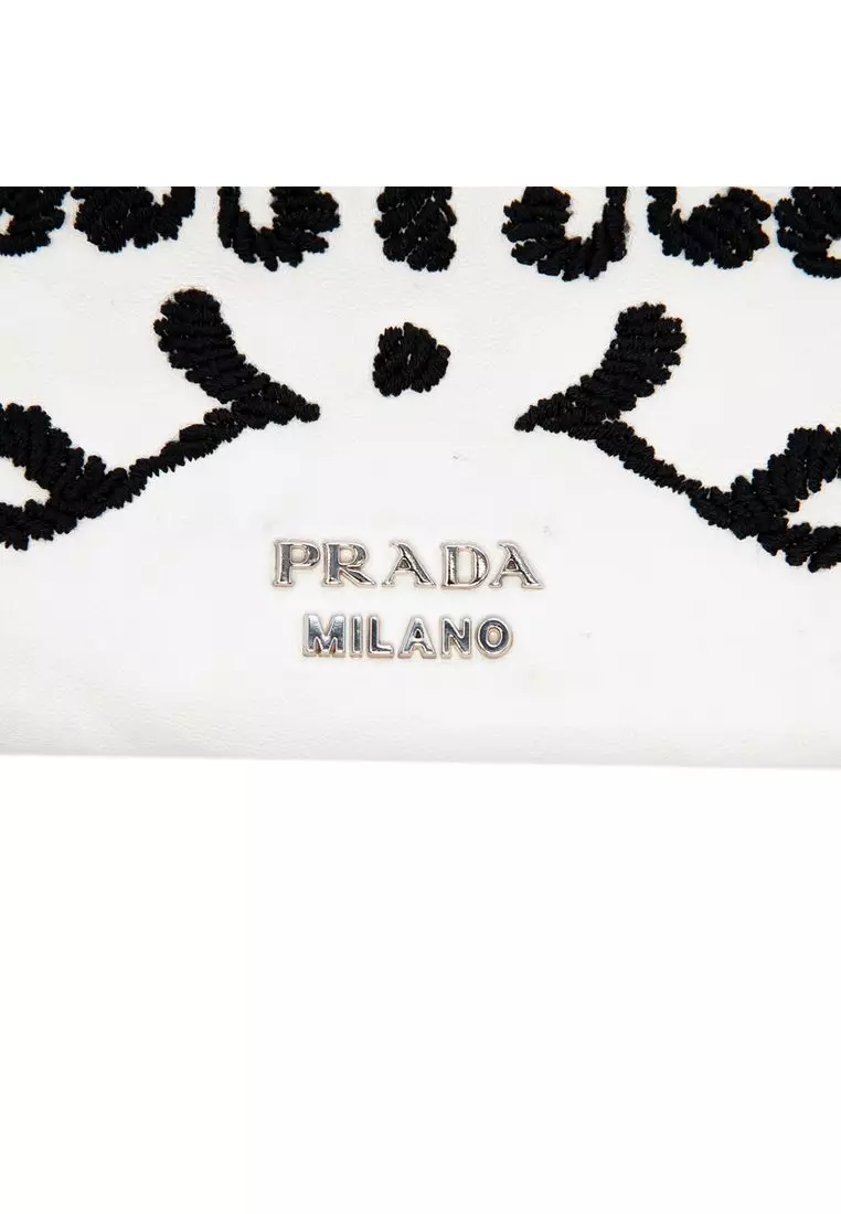 Pre-Loved Prada Nappa Ricamo Tote