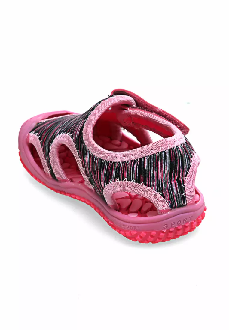 Mians Sandal Anak Casual Cute Anti Slip Comfortable Material Rubber Cotton ORIGINAL - Pink