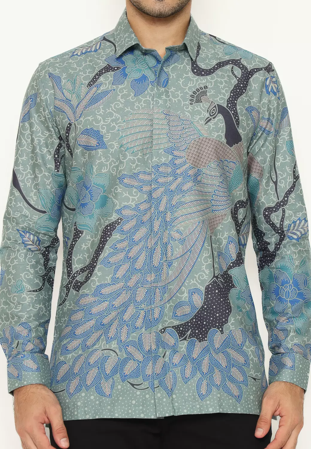 MAGINOT GUNA Batik Pria Slim Fit Lengan Panjang