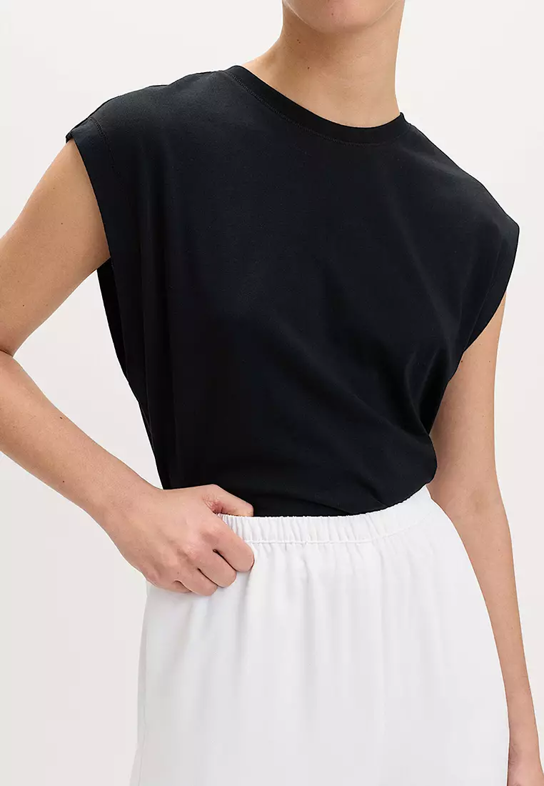 Crepe Elasticated Waist Wide Leg Trousers