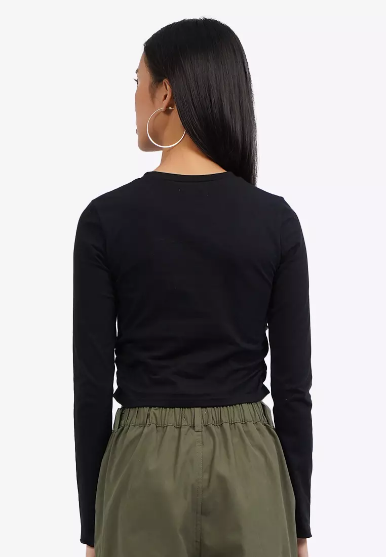 Long Sleeve Top with Side Ruched