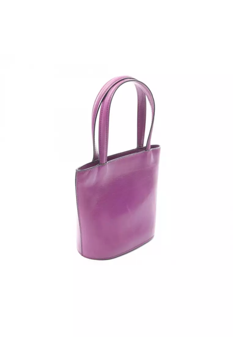 Pre-Loved Celine mini tote Handbag leather purple