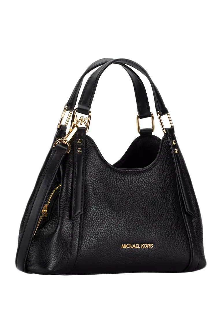 Buy Michael Kors Michael Kors Arlo Small Pebbled Leather Crossbody Bag Black Online ZALORA