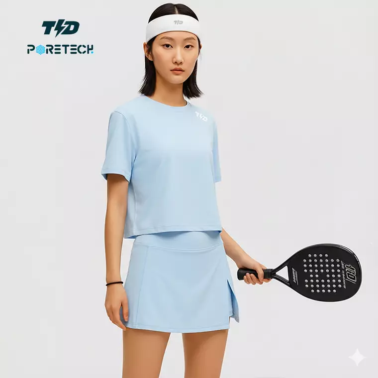 TDACTIVE Skort Rok Padel ada Leggingnya Baby blue pastel anti bau "baby blue skort" LB136