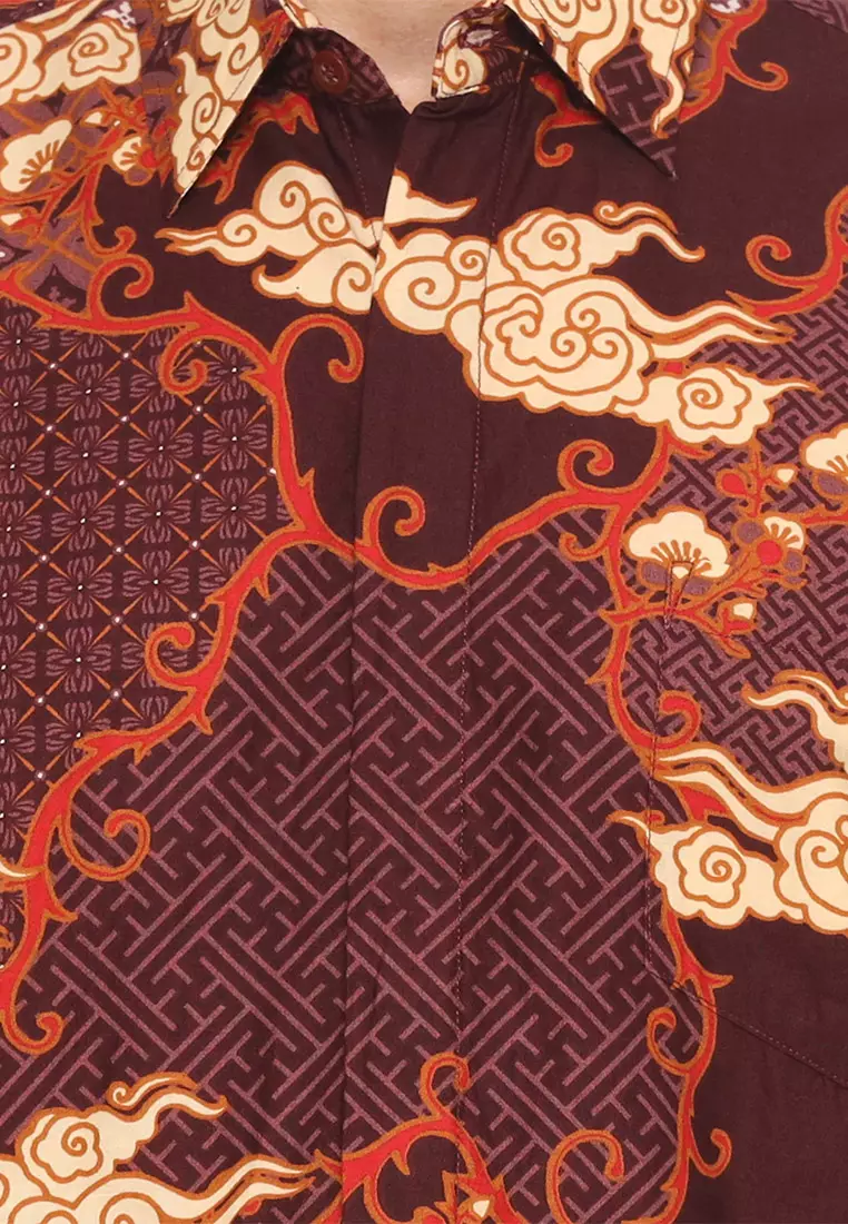 Hadinata Batik Pria Kemeja Pendek Caraka Cinta